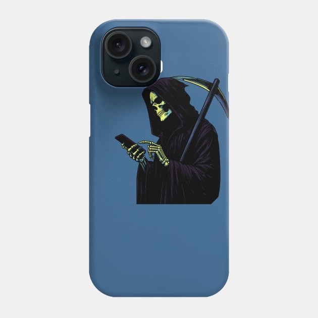 Grim Reaper friend request Phone Case by Retro Vibe