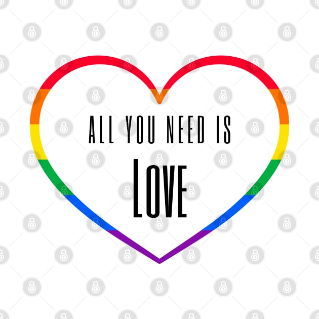 Rainbow heart. All you need is love by FreeSoulLab