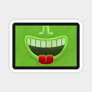 Green Tiki Smile Mask! (Red Tongue Version) Magnet