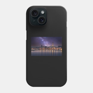 Cityscape of Bari, Italy at night Phone Case