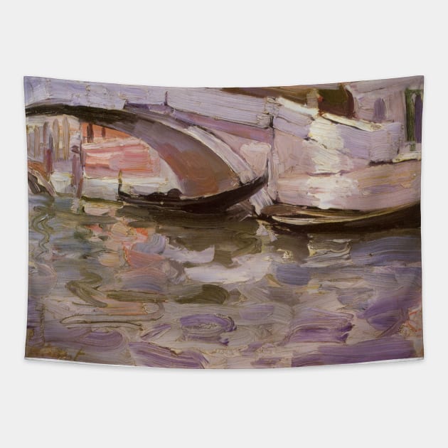 Gondolas by John Singer Sargent Tapestry by MasterpieceCafe