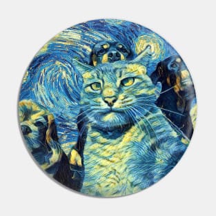 The Pet Society Van Gogh Style Pin