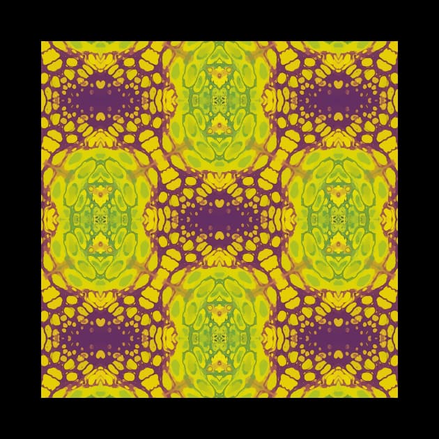 Sort of Psychedelic Purple and Pea Green Pattern - WelshDesignsTP004 by WelshDesigns