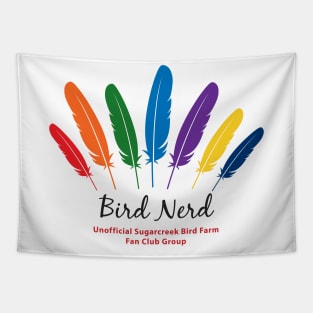 Bird Nerd 2 - black type Tapestry