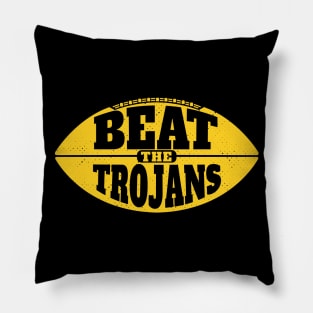 Beat the Trojans // Vintage Football Grunge Gameday Pillow