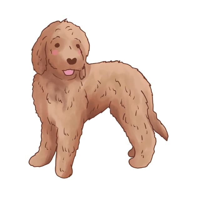 Golden Doodle illustration by Mayarart