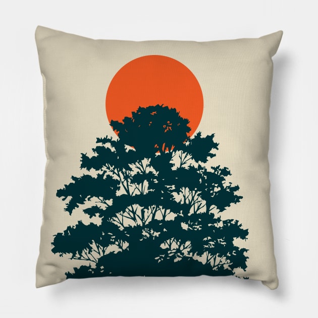 Minimalist Abstract Nature Art #32 Elegant Tree Pillow by Insightly Designs