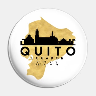 Quito Ecuador Skyline Map Art Pin