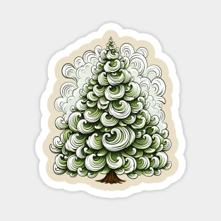 Christmas Tree Swirls Magnet