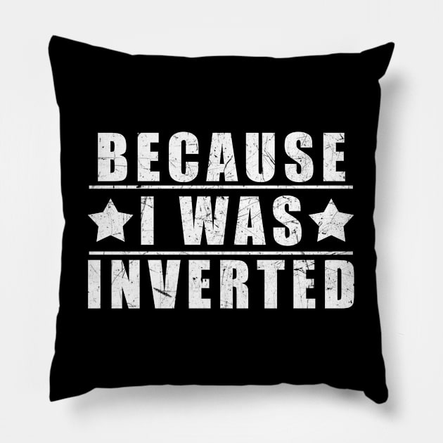 Because I Was Inverted Pillow by zerouss