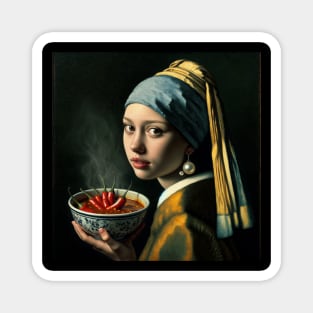 Pearl Earring Chili Bowl Tee - National Chili Day Exclusive Magnet