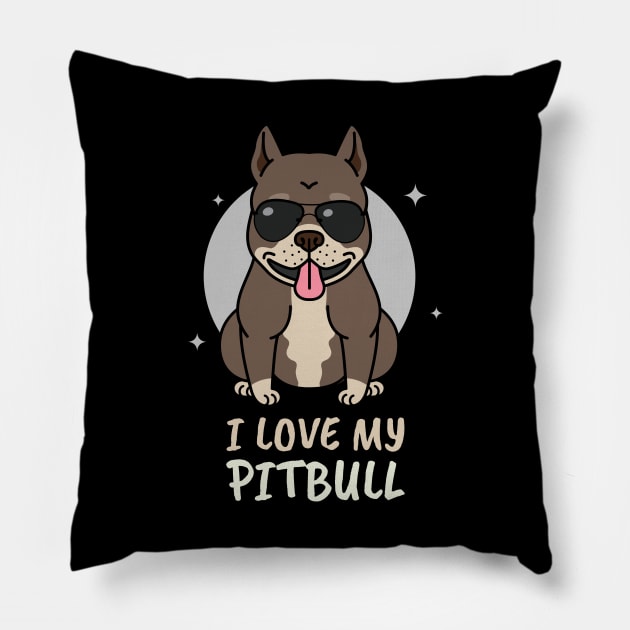 I love my pitbull Pillow by G-DesignerXxX