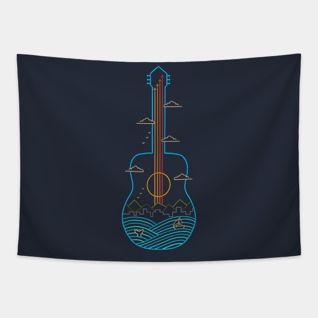 Nature Guitar Tapestry by coffeeman