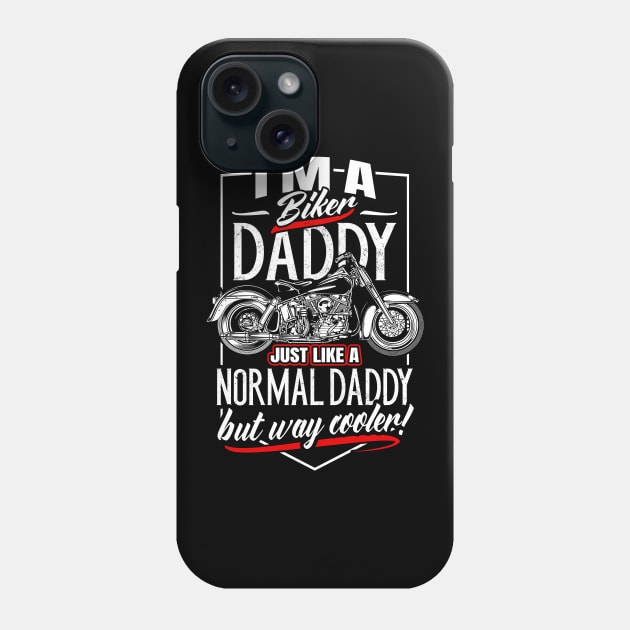 Cool Biker Dad Motorcyclist Phone Case by Foxxy Merch