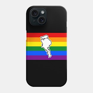 Quadra Island BC - Rainbow Pride Flag - LGBTQ - Quadra Island Phone Case