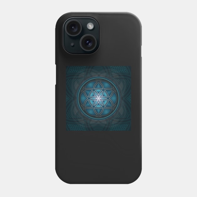 Seed of Life with Gradients and Resonant Background Phone Case by SteveGrime