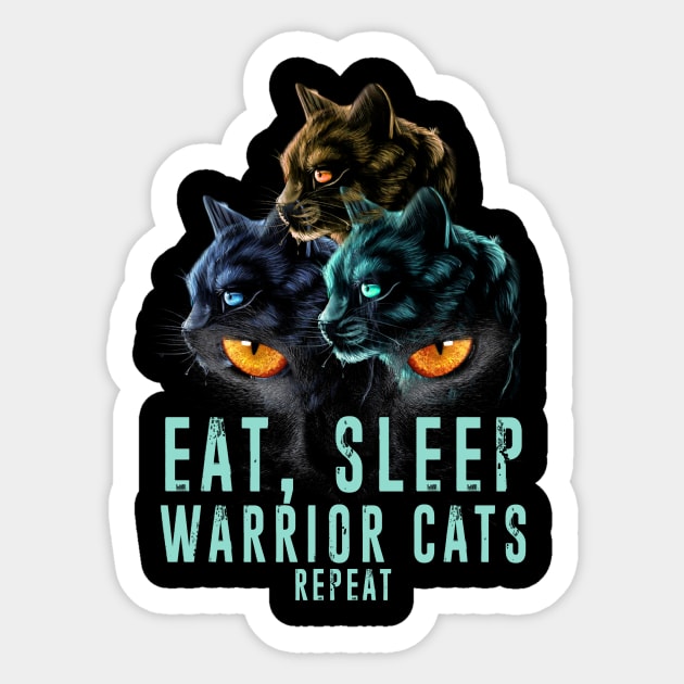 Eat Sleep Warrior Cats Repeat Tshirt Eat Sleep Warrior Cats Repeat Tshirt