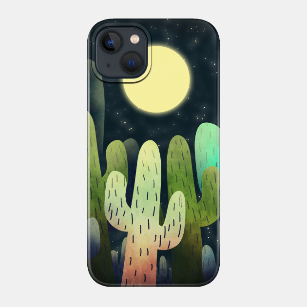 Night Time Cactus - Cactus - Phone Case