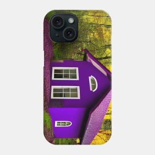Purple Color House in Forest Art Phone Case