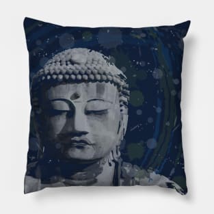 Buddha In Blue 1 Pillow