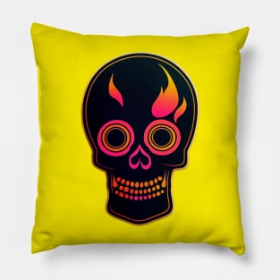 Fire Skull Pillow