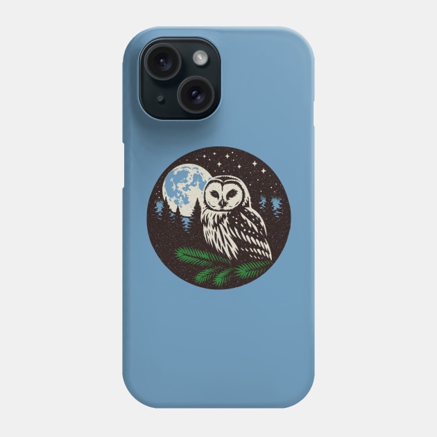 Owl at Night Phone Case by JSnipe