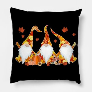 Pumpkin Gnomes Fall Autumn Cute Halloween Pillow