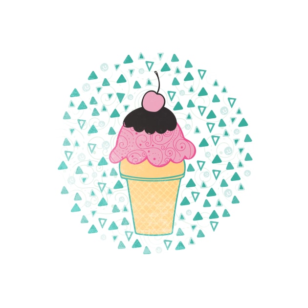 Cherry Ice-cream Cone by Jackie Hurd