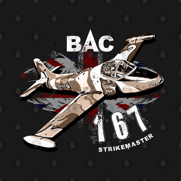 BAC167 Strikemaster fighter jet by aeroloversclothing