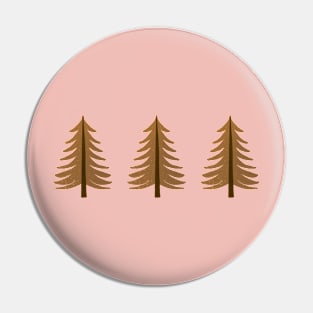 Brown and pink retro pine trees Pin