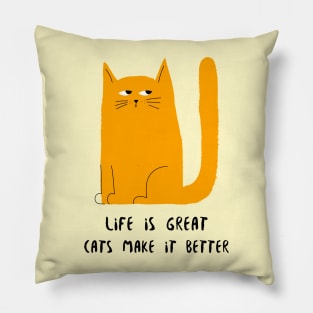 Love for cat design Pillow