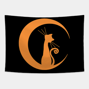 Cat and Moon Tapestry