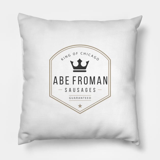 Abe Froman Sausages - modern logo Pillow by BodinStreet