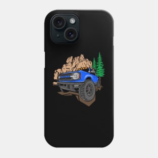 Ford Bronco Design - Blue Bronco Phone Case