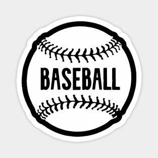 Vintage Retro Baseball Inside Baseball (White) Magnet