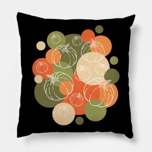 Pumpkin Whimsy: Autumn Circlet Delight | Black Pillow