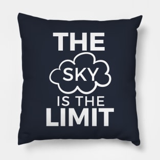 The Sky is the Limit Kids Positive Thinking Typography Pillow