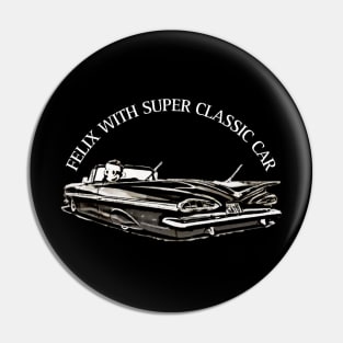 felix with super classic car Pin