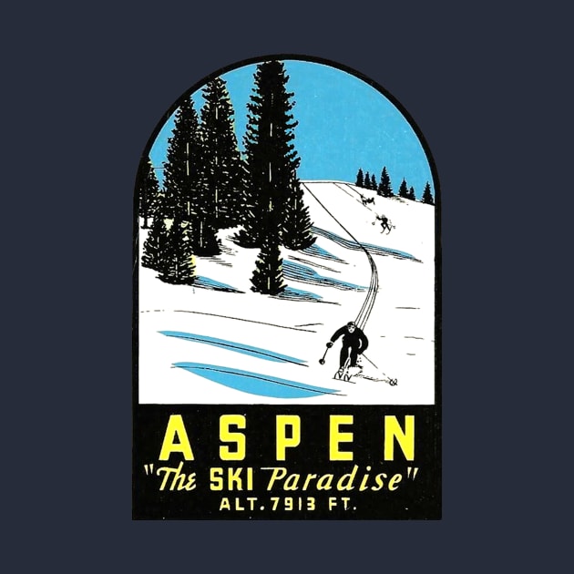 Aspen Colorado Vintage Ski by Hilda74