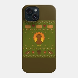 Thanksgiving Turkey Day Knit Phone Case