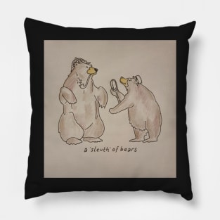 A 'Sleuth' of Bears Pillow