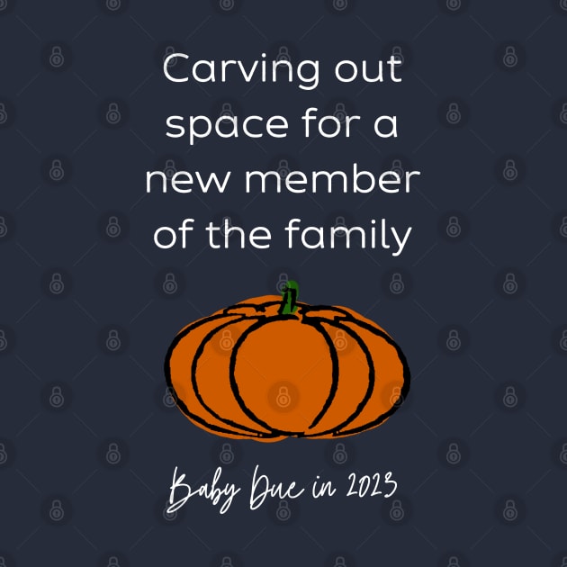 Pumpkin baby announcement (white year) by Hilary's Flower House