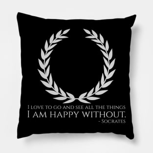 Classical Greek Stoic Philosophy Socrates Quote Stoicism Pillow