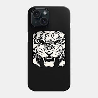 Tiger Vector Artistic White Face Cut Out Phone Case