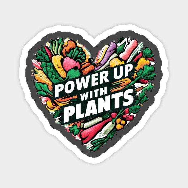 Power Up With Plants Magnet by Vinokurio