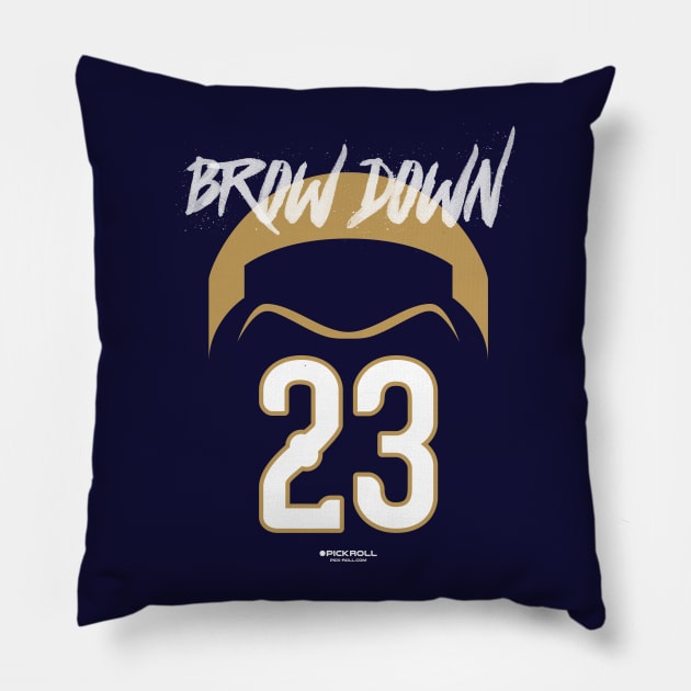 "Brow Down" AD23 Pillow by pickrollcom