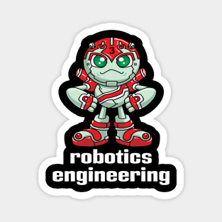 Robotics Engineering Cartoon Engineer Robots Magnet