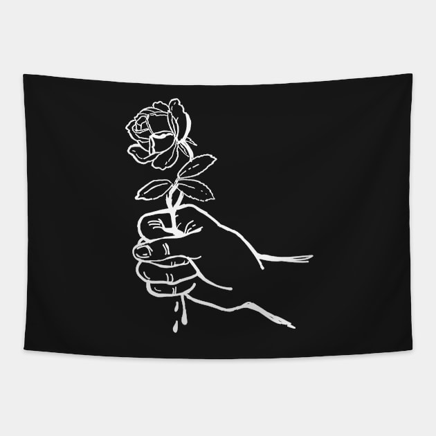 Flor en mano Tapestry by AlwaysBlack