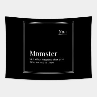 Funny definition art  - Momster - minimal design Tapestry