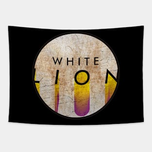 White Lion - VINTAGE YELLOW CIRCLE Tapestry